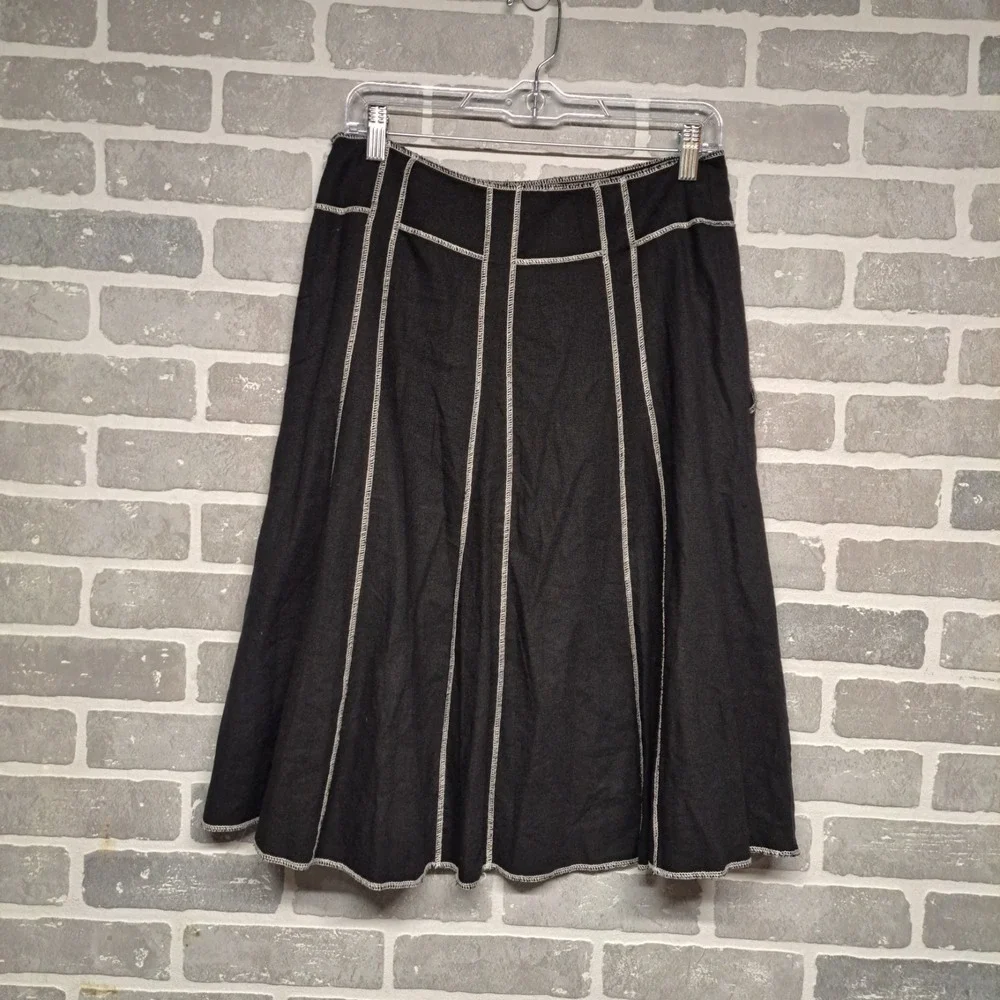 Mark Shale‎ Womens Midi Black and White Vintage Style Skirt Size 6